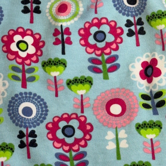 Zutano Girls 4T Blue Floral Flutter Sleeve Top - Picture 4 of 4